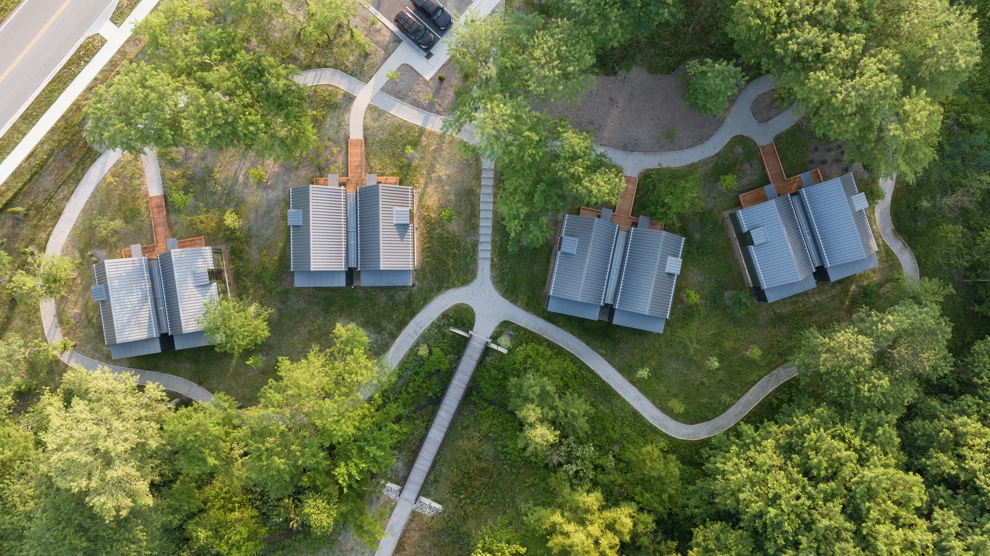 Herzog Foundation - Cabins (Aerial)